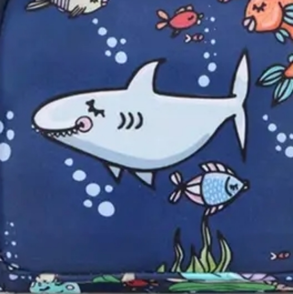 Children's Cute Cartoon Blue Shark Backpack, Fashion Bag. New NWT‎ 12x10 - Picture 2 of 8